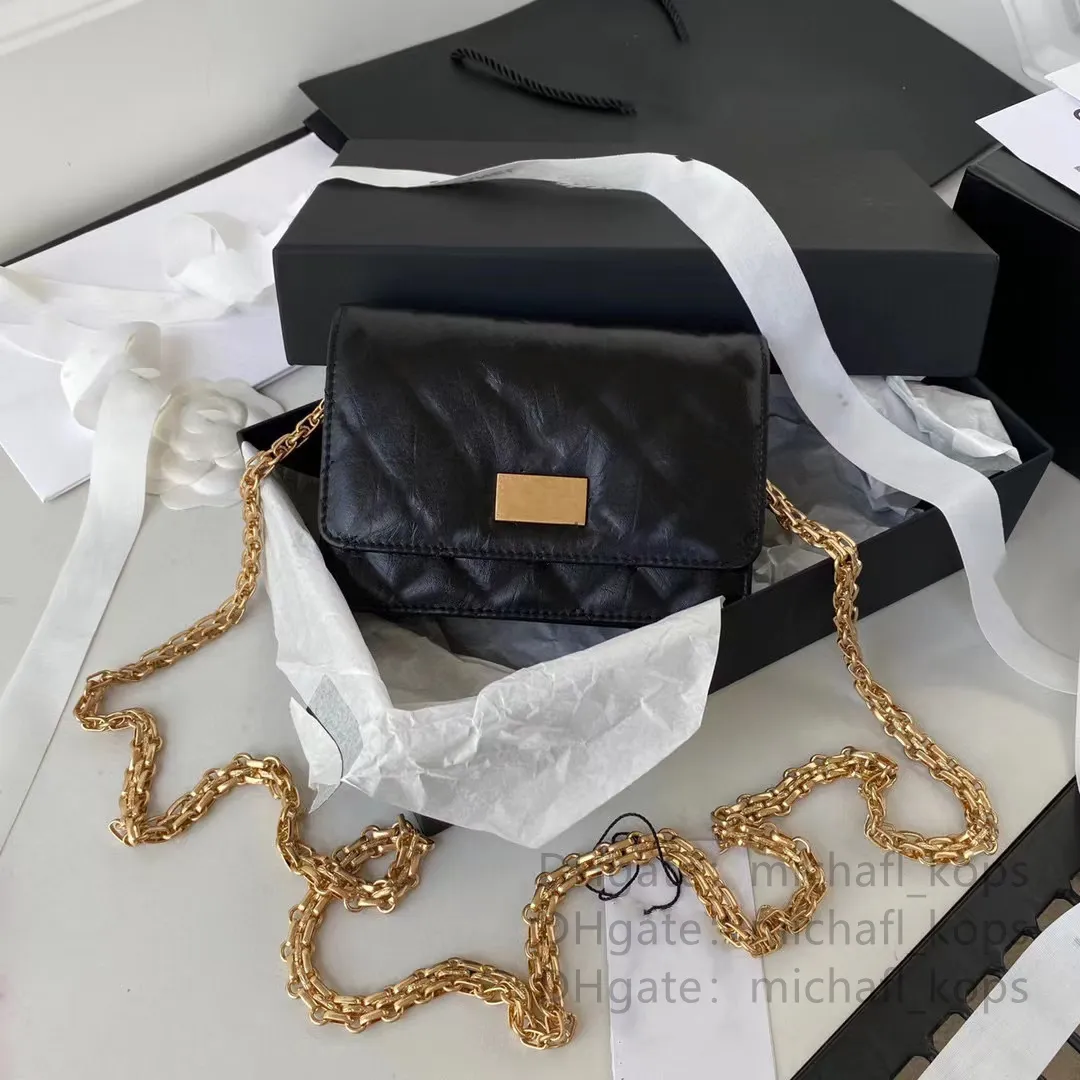 En kaliteli tasarımcı kadın çantası 2.55 mini 2022 klasik trend moda zincir eski süet küçük kare çanta bir omuz crossbody çanta