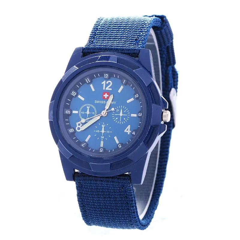 Zegarek na rękę zwykłą sportową kwarcową obserwowanie Wristwatch Wristwatch Wysokiej jakości nylonowe paski zegarowe