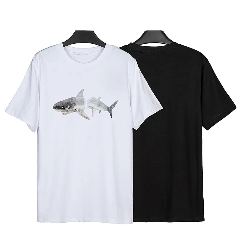 Camicia da uomo T-shirt firmate da uomo T-shirt da uomo per ragazzi e ragazze T-shirt con stampa Shark Oversize T-shirt angeli casuali traspiranti 100% puro cotone Taglia L XL