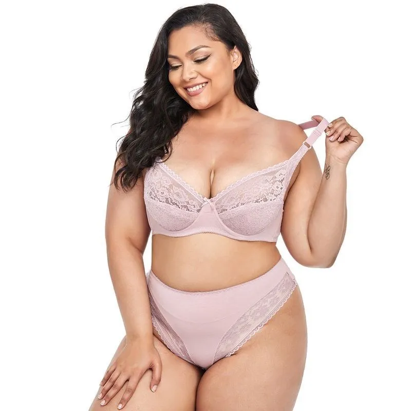 sexy lingerie d cup PACK OF 6 PIECES COMFY FULL CUP JACQUARD D CUP BRA, WIDE STRAP main image 1