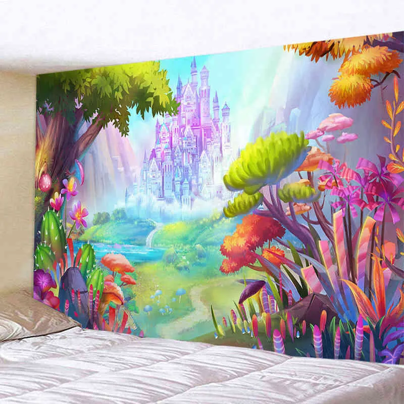 Goblen Japon ev dekorasyon halı hippi büyük ejderha güneş dalga duvarı ha