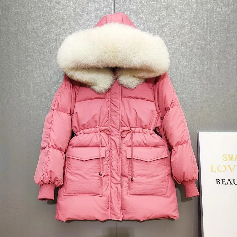 Dames down parkas winter jas dames met capuchon parka puffer jas dikke jassen voor 2022 jassen lady warme midi kleding manteau femme hly229