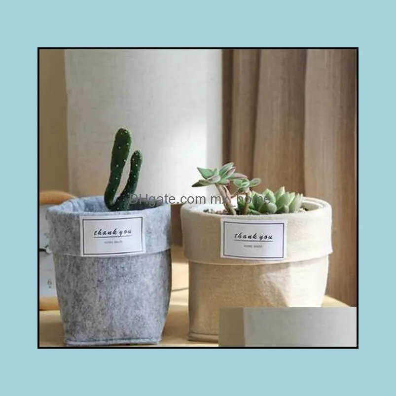 Pots Supplies Patio, Lawn & Garden Drop Delivery 2021 Felt Succulent Plant Non-Woven Fabric Cactus Grow Planters Pot Or Home Storage Basket