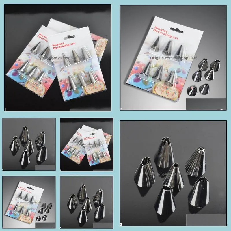 baking & pastry tools wholesale 150 /sets stainless steel diy flower mouth icing nozzles cake cookie decorating tool bake set