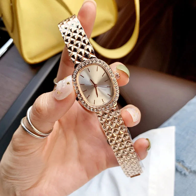 Luxury Gold Oval Dial Womens Watch With Stainless Steel Band Top Brand Womens Wristwatch For Christmas Valentines Day And Mothers Gift Relogio Masculino From Coolwatch 18.35 DHgate.Com