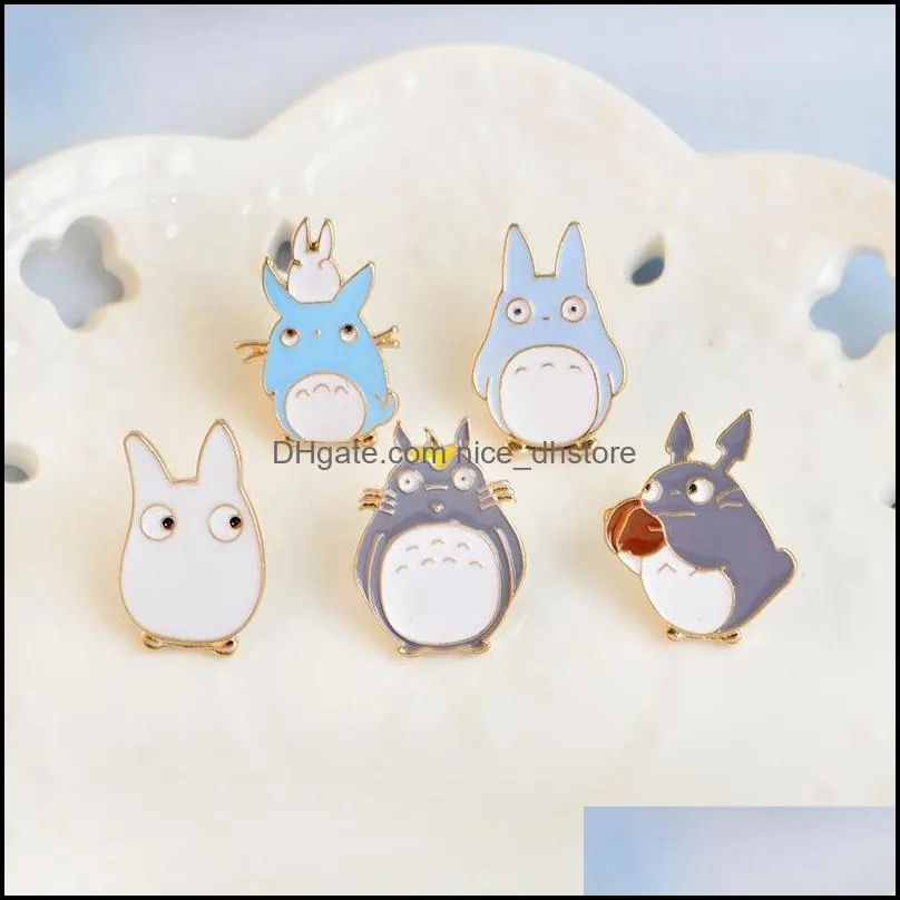 childhood my neighbor lovely totoro chinchilla brooch button pins denim jacket pin badge cartoon animal jewelry gift