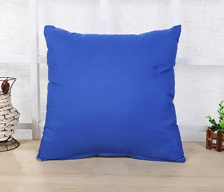 Home 45 * 45CM Home Sofa Throw Pillowcase Pure Color Polyester White Pillow Cover Cushion Cover Decor Pillow Case Blank christmas Decor Gift