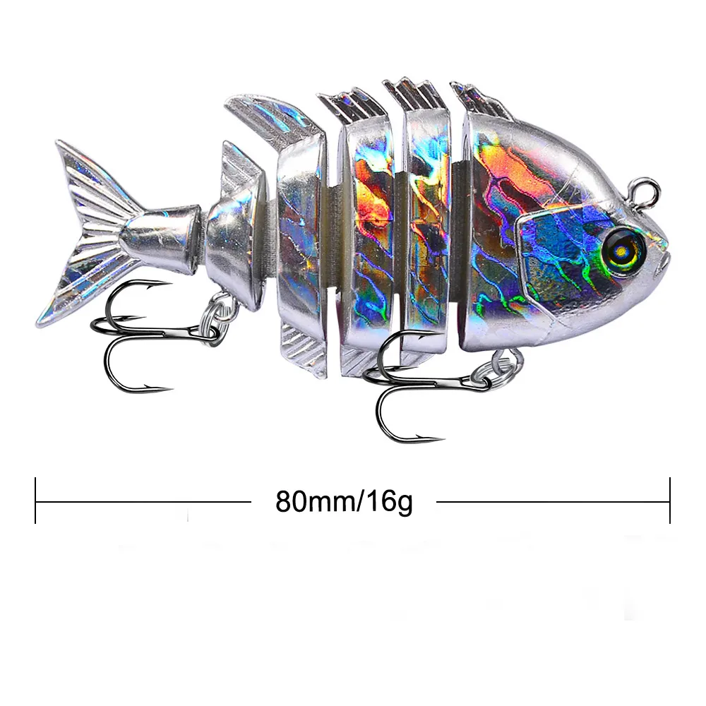 K1637 Multi Joint Swimbait Lure Kit: 8cm Hard Topwater Bass & Swimmin Lure  With 14g Weight For Saltwater, Flyfishing & Hardbaits From Newvendor, $1.69