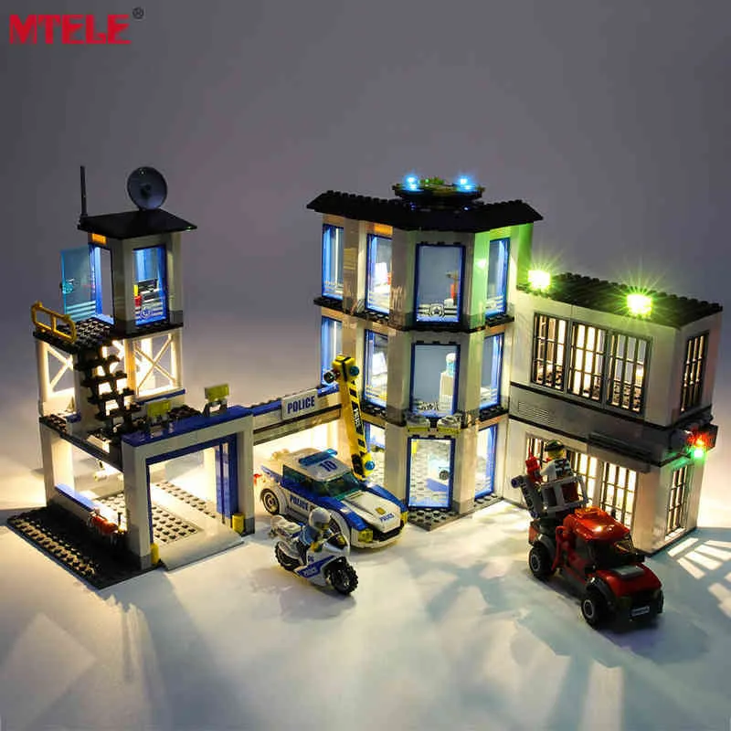 YEABRICKS Kit luce LED per 60141 City Series Police Station Solo set di illuminazione G220524