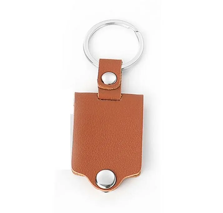 Personalized Blank Sublimation Keychains Heat Transfer Leather Keychain Pendant Luggage Decoration Key Ring DIY Gift Wholesale