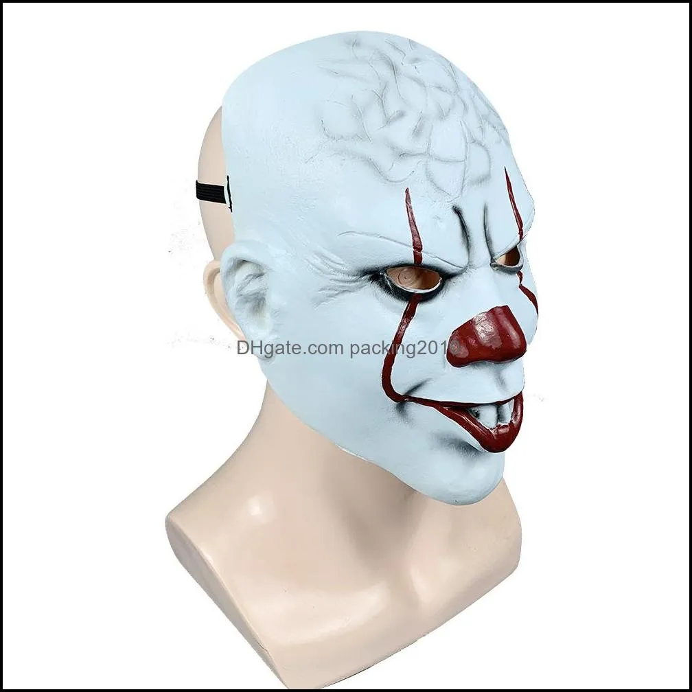 halloween cosplay sorcerer clown mask latex joker masks horror halloween masquerade party full face mask horror adult party mask dbc