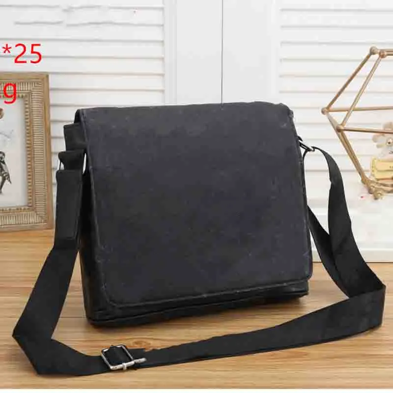 Designers Cross Body Purse Bag Men Pu Leather Portfas Laptop Shoulder Bag Messenger Bags Brand Vintage Flower Check Handväska 29 cm Arbetspaket AAA