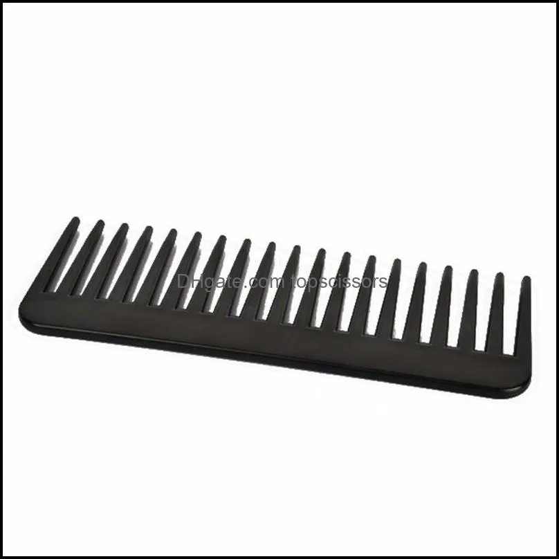 Black High Quality ABS Plastic Heat-resistant Large Wide Tooth Comb Wavy Hair Styling Hair Care Tools Salon
