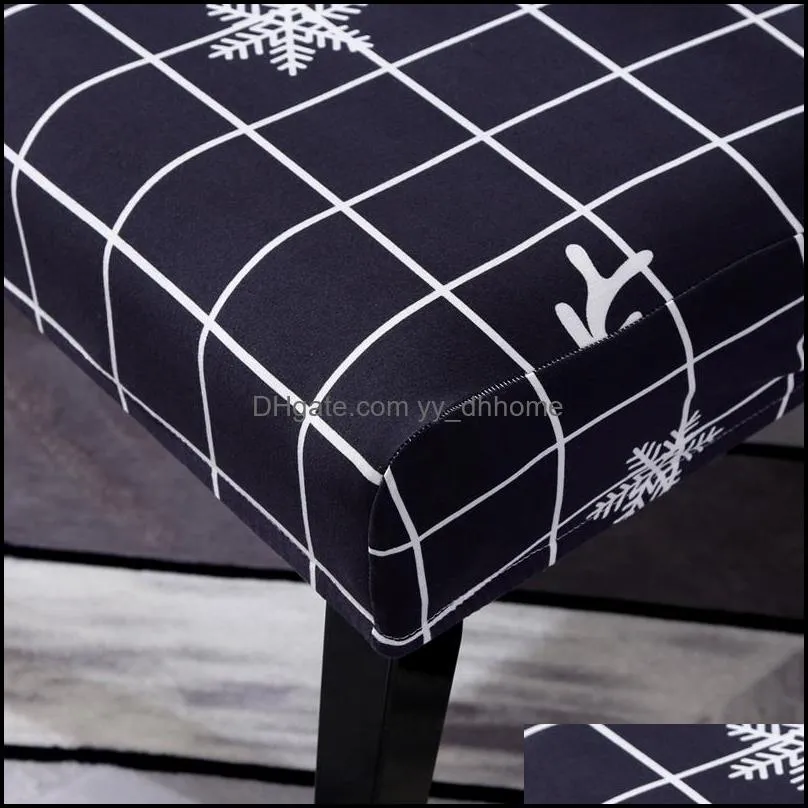xmas chair covers spandex removable chair cover stretch dining seat covers elastic slipcover christmas home party decoration lxl708q