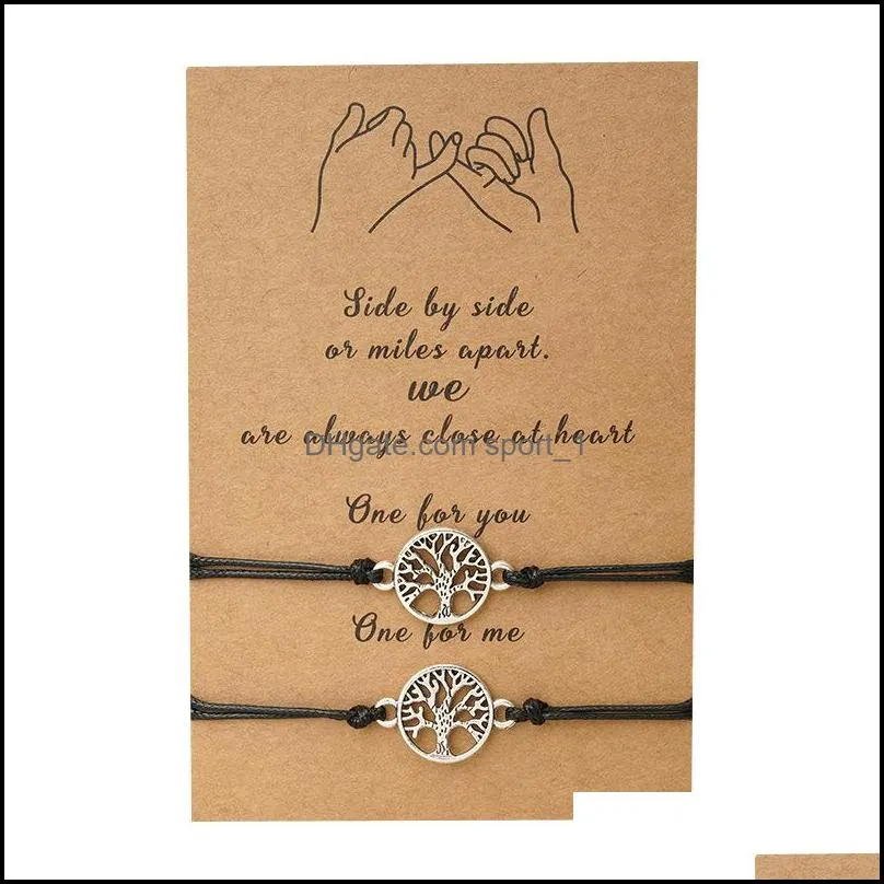 New Charm Bracelet For Friendship Couples 2pcs/set Heart Sunflower moon Volcanic Lava stone bracelet Bead Bangles Women Man Lucky Wish