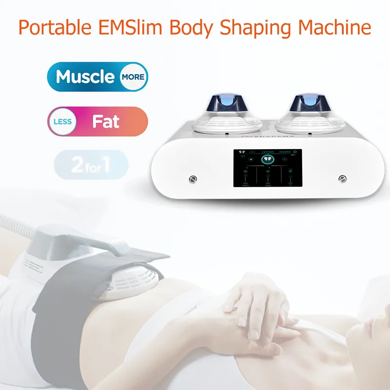 Portable RF EMslim HIEMT 2 poignées Fitness amincissant EMS réduction de la cellulite stimulation musculaire électromagnétique combustion des graisses perdre du poids beauté Machine utilisation de la salle de gym