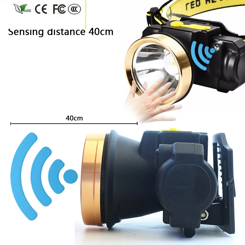 NOVA lanterna 18650 bateria Yunmailed lanterna faróis de farol recarregável Mini acampamento ao ar livre Caminhando farol de aventura