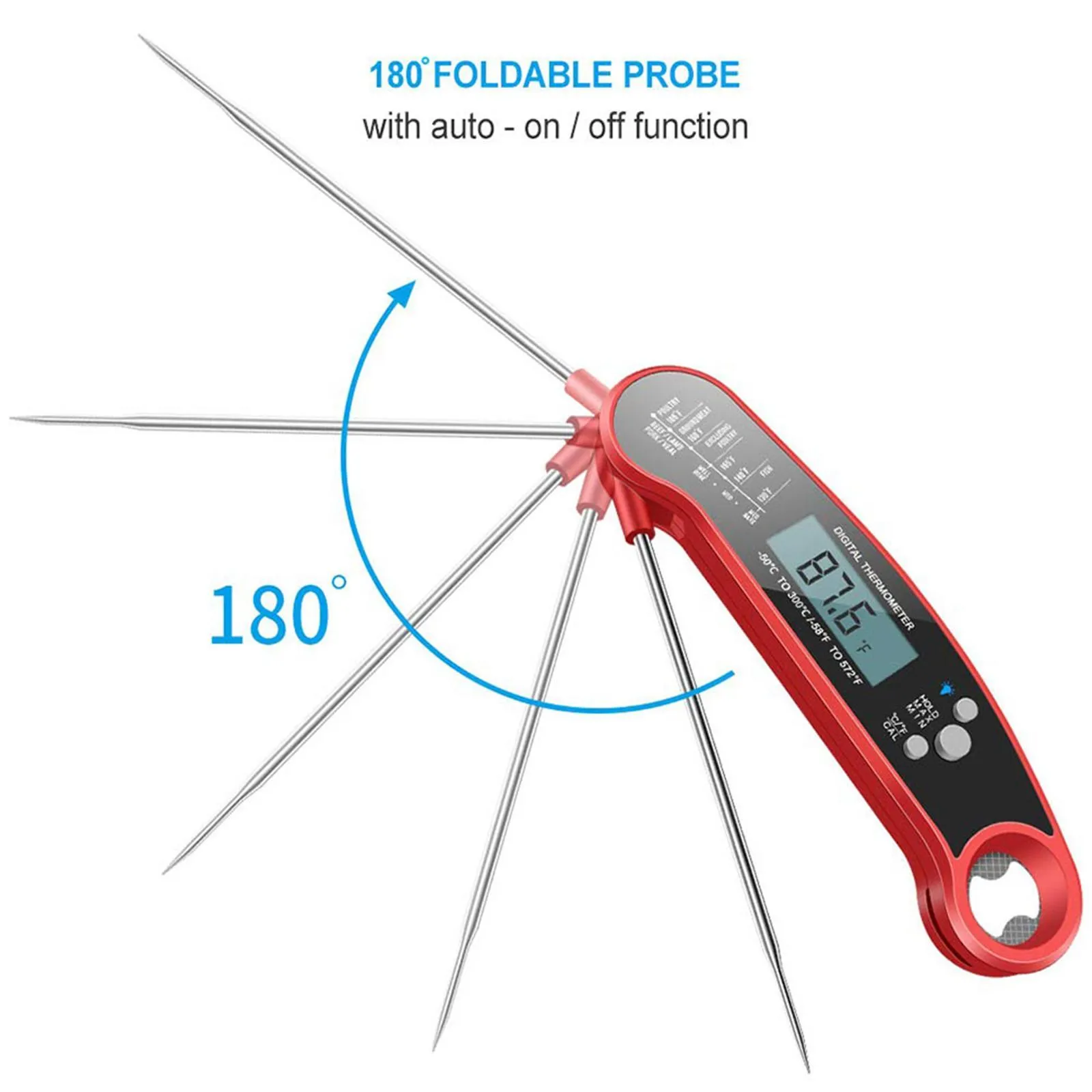 BBQ Digital Kitchen Food Thermometer Meat Cake Candy Fry Grill Dinning Household Cooking Temperature Gauge Oven Thermometer Tool