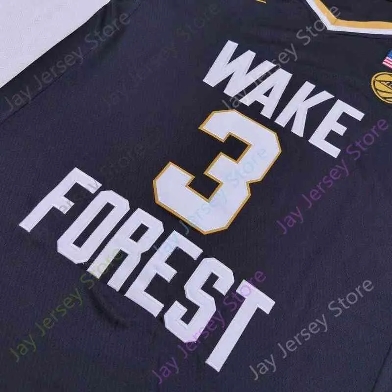 2020 New NCAA Wake Forest Demon Deacons Jerseys 3 Chris Paul College Basketball Jersey Black Size Youth Adult