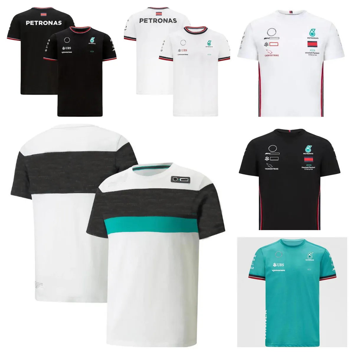 TシャツF1フォーミュラワンレーシングスーツ半袖チームユニフォームハミルトンドライバーチャンピオンシップポリエステルクイックドライドライラウンドネックTシャツはそうすることができます。 T52W