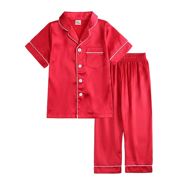 Women's Satin Pajamas Set - Button-Down Shirt & Shorts With Pockets, Black Small - View #12