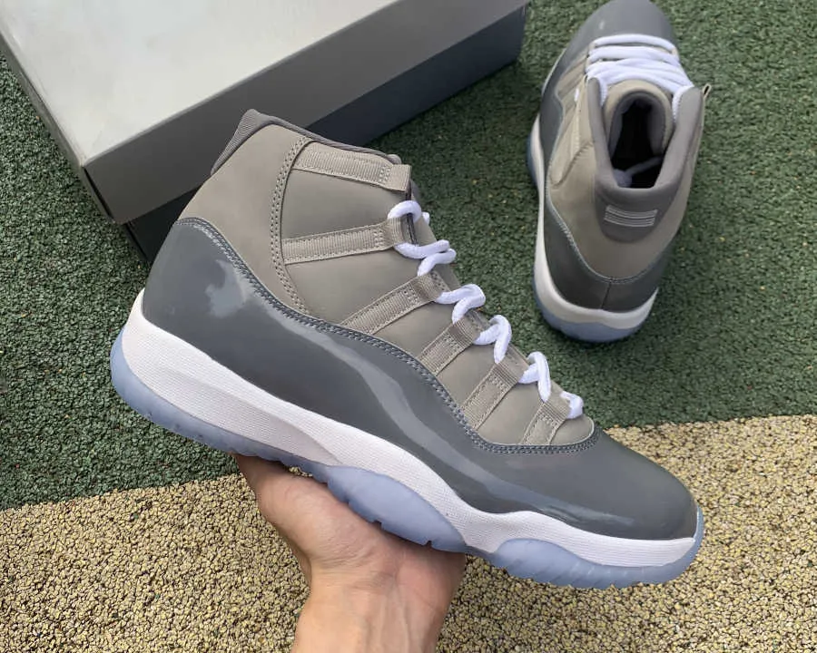 Authentic Jumpman 11s High Grey Sneakers Stylish Sports Shoes For