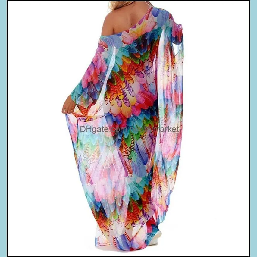 Sarongs Schals Wraps Hüte Handschuhe Mode-Accessoires Chiffon Long Beach Er Up Damen Kleider Robe De Plage Vestidos Playa Bikini Pareos M