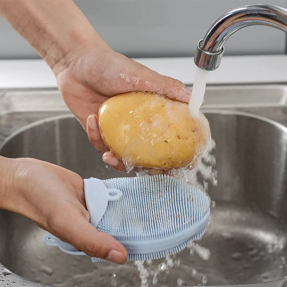 Сублимационные кухонные аксессуары кисти для мытья посуды губка бытовые уборки инструменты полезной уборки для кухни / фрукты / овощи