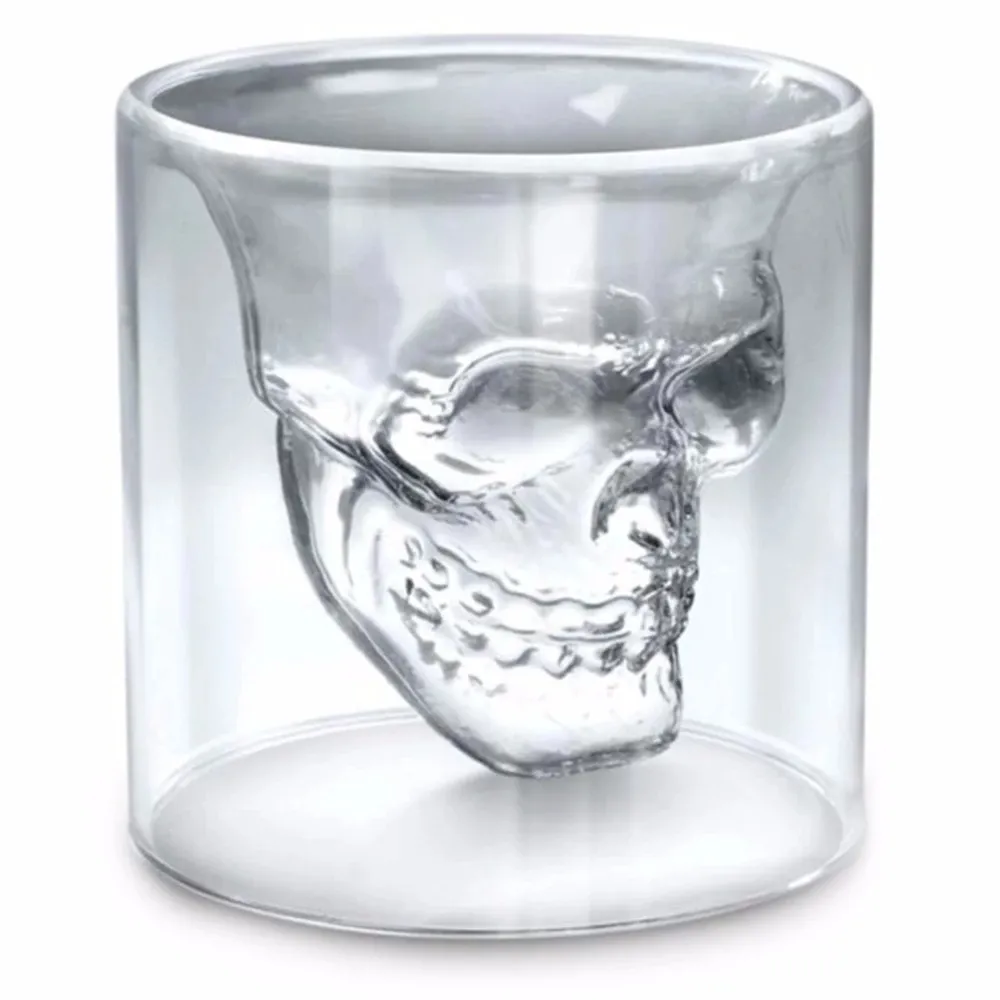 25 ml 70 ml 150 ml 250 ml Wine Cup Skull Glass Shot Beer whisky Halloween Decoratie Creative Party Transparant Drinkware Drinkglazen