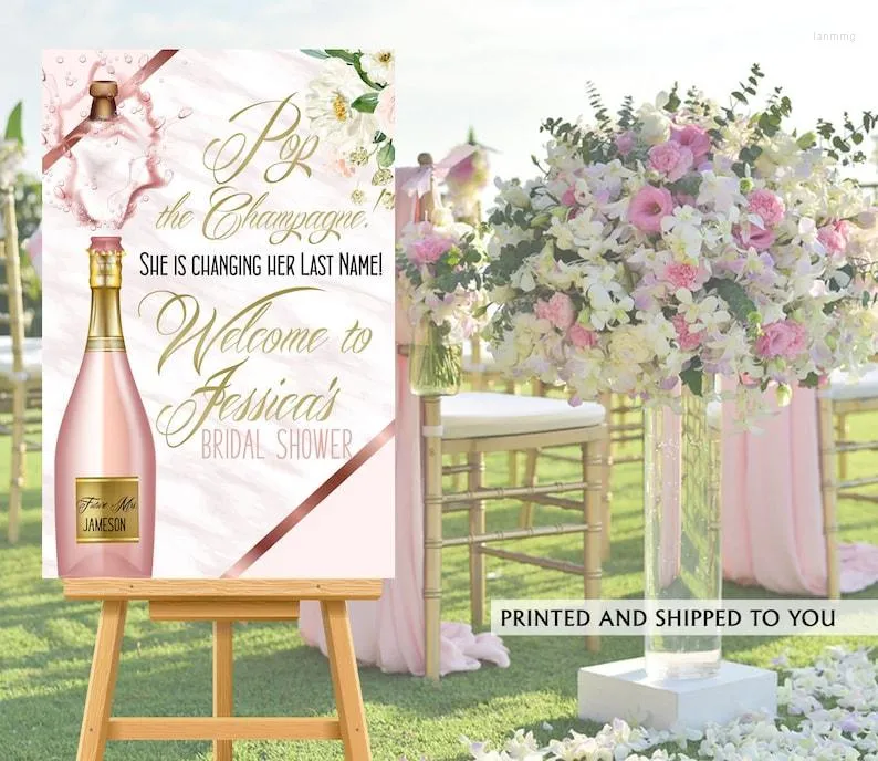 Festdekoration bruddusch V￤lkommen underteckna Champagne Wedding Reception Ceremony Foam Board Signparty Partyparty