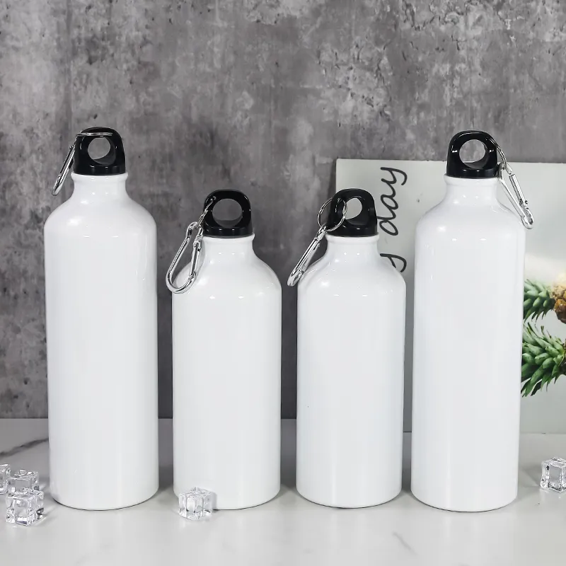 US warehouse Sublimation Aluminum straight tumblers white water bottles Three sizes Portable traval kettles