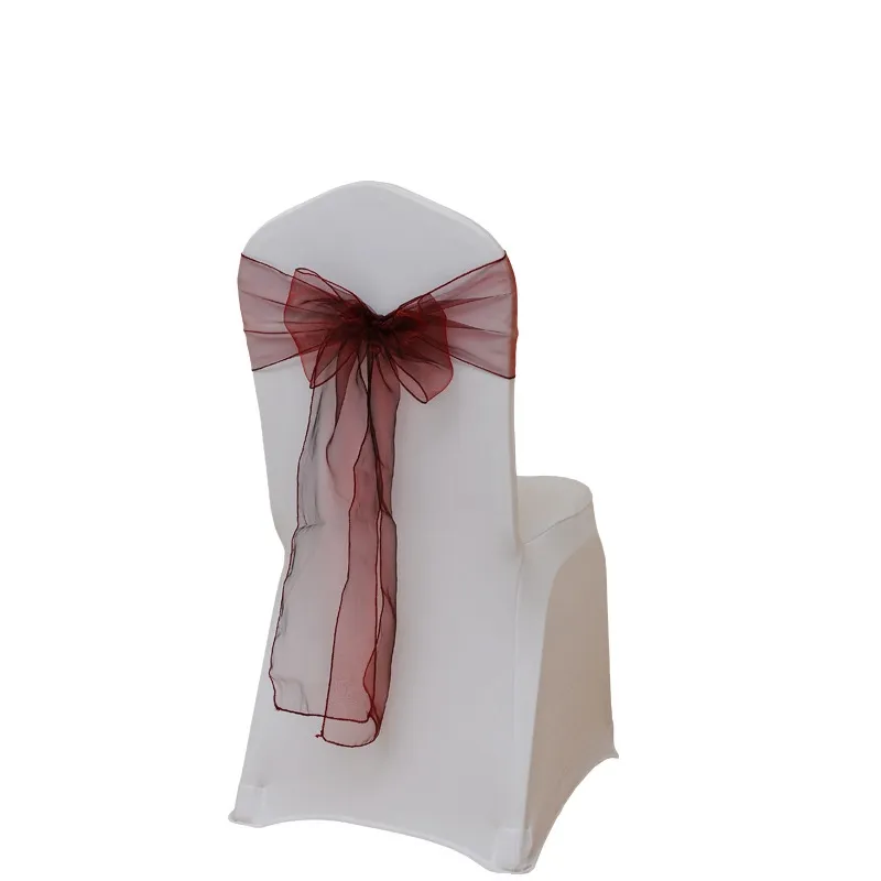 15*275 cm chaise couvre ceinture bandes Chiars couverture arc chaise dos fil Bowribbon décoration hôtel mariage anniversaire