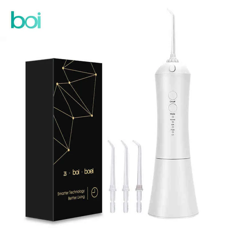 BOI - Intelligent Electric Oral Irrigator med USB -laddning, bärbar tandpulssprinkler, IPX7 Waterproof, 220511