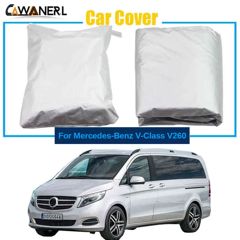 Autoverdekking voor Mercedes-Benz V-Klasse V260 Outdoor Anti-UV Zon Sneeuw Regen Dust Resistent Winddicht MPV-cover H220425