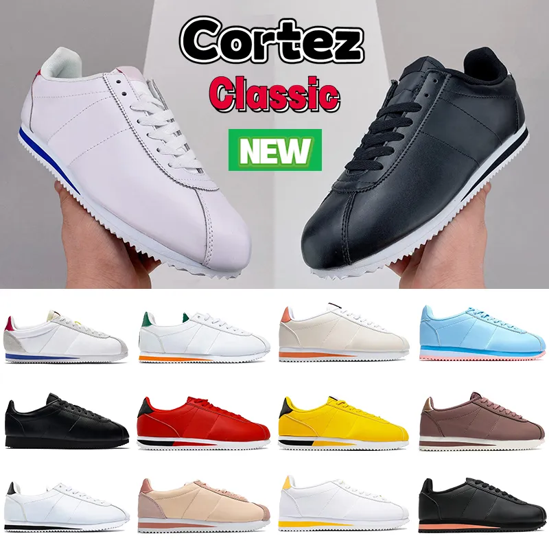 New Cortez Classic basic men running Shoes triple black white Forrest Gump nylon university blue red light bone iridescent stranger things low women Sneakers