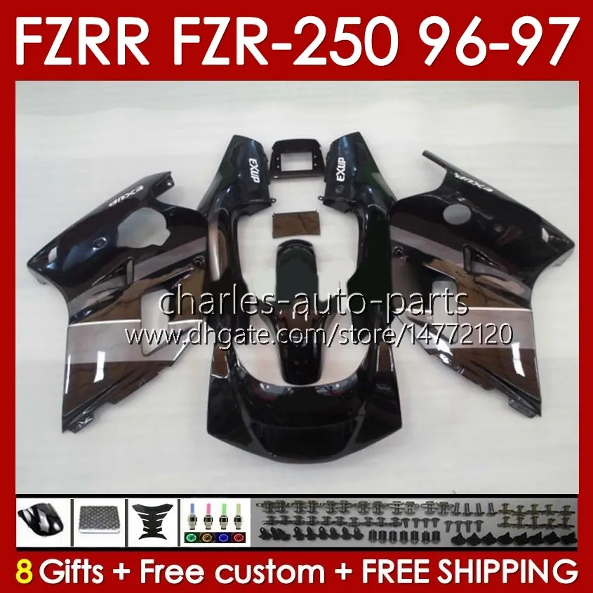 Carenature per YAMAHA FZRR FZR 250R 250RR FZR 250 R RR FZR250R 1996 1997 Corpo 144No.92 FZR-250 FZR250 R RR 96 97 FZR250RR FZR250-R FZR-250R 96-97 Kit carrozzeria nero argento