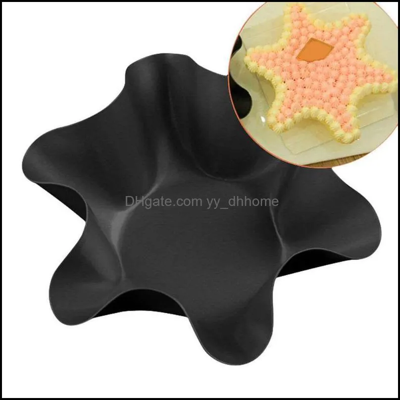baking & pastry tools 4pcs non-stick quiche flan pan molds pie pizza cake mold fluted heavy duty bakeware