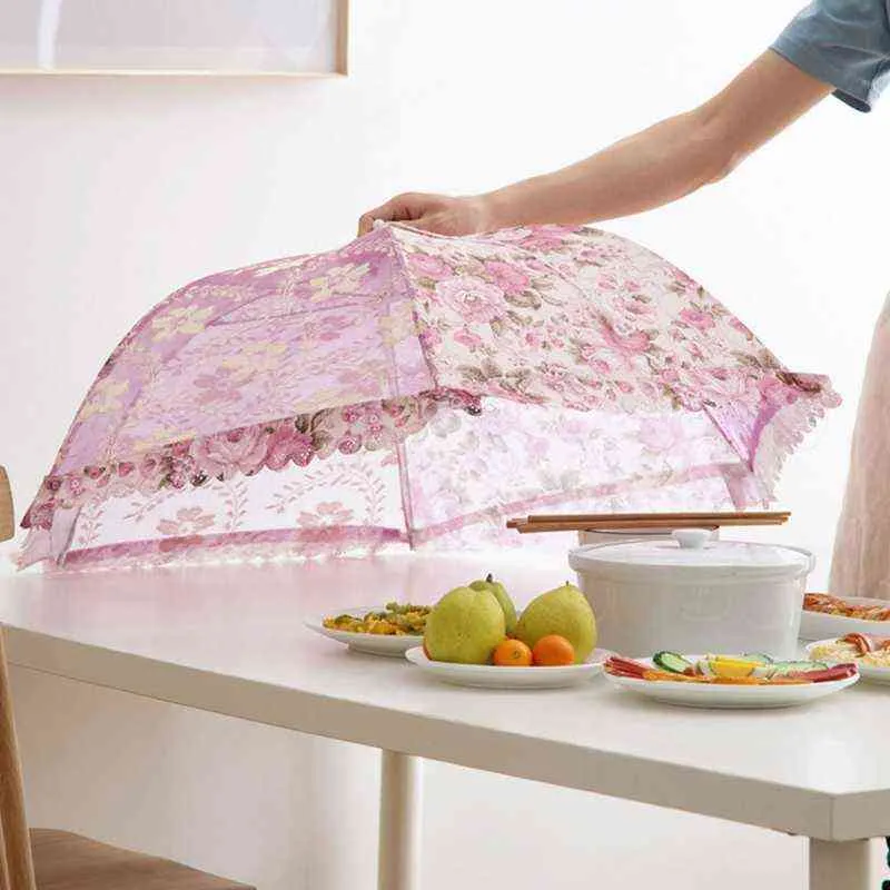 1pc المظلة الغذائية تغطية نزهة الشواء حفلة ذبابة موسكيتو شبكية خيمة المطبخ إمكانية الوصول