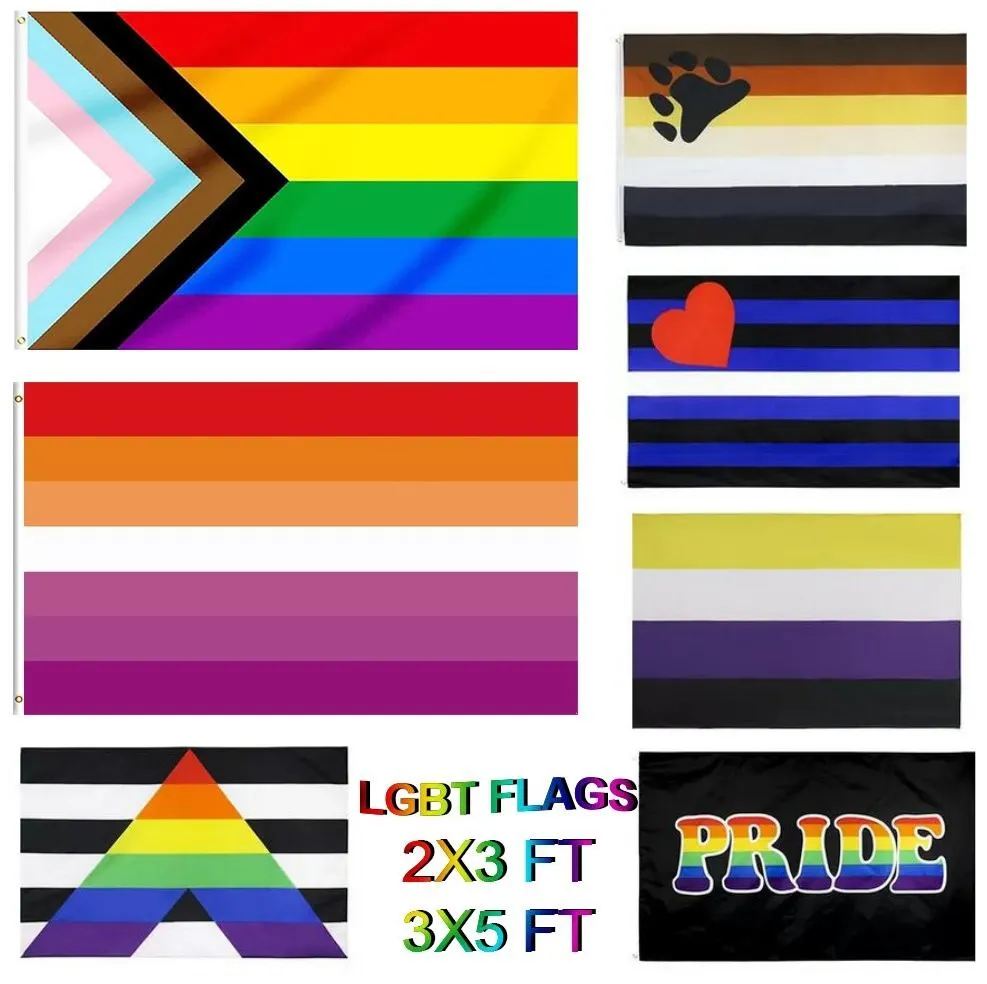 3x5 Foot Rainbow Pride Flag - Gay Lesbian LGBT Premium Banner, Fast USA Shipping