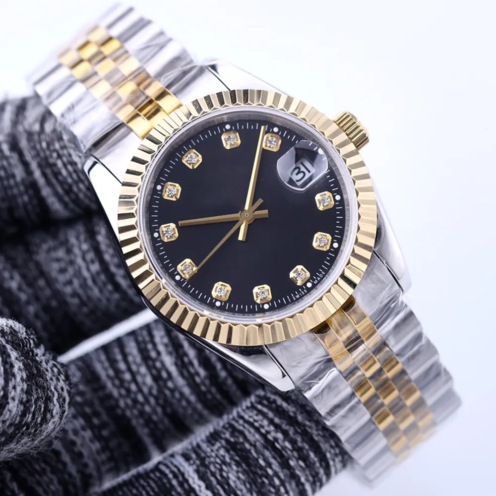 Couples Diamond Watch Automatic Mechanical Watches 41 36 31mm Optional Mens WristWatch Ladies WristWatches Stainless Steel Strap Waterproof Design High Quality