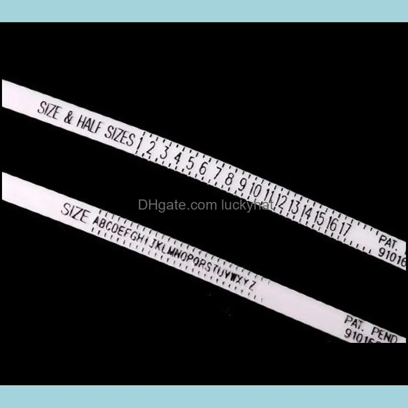 US UK Ring Sizers Ruler Britain And America White Rings Hand Size Measure Circle Finger Circumference Screening Tool 0 79cq J2