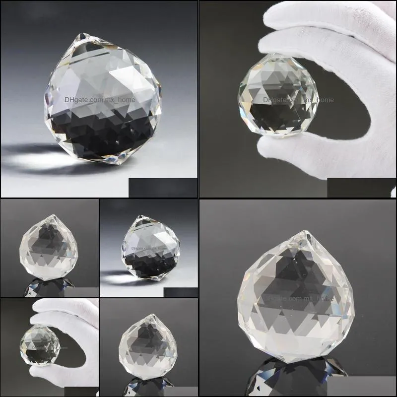 30mm Clear Crystal Balls Chandelier Ball Crystal Prism Transparent Faceted Balls