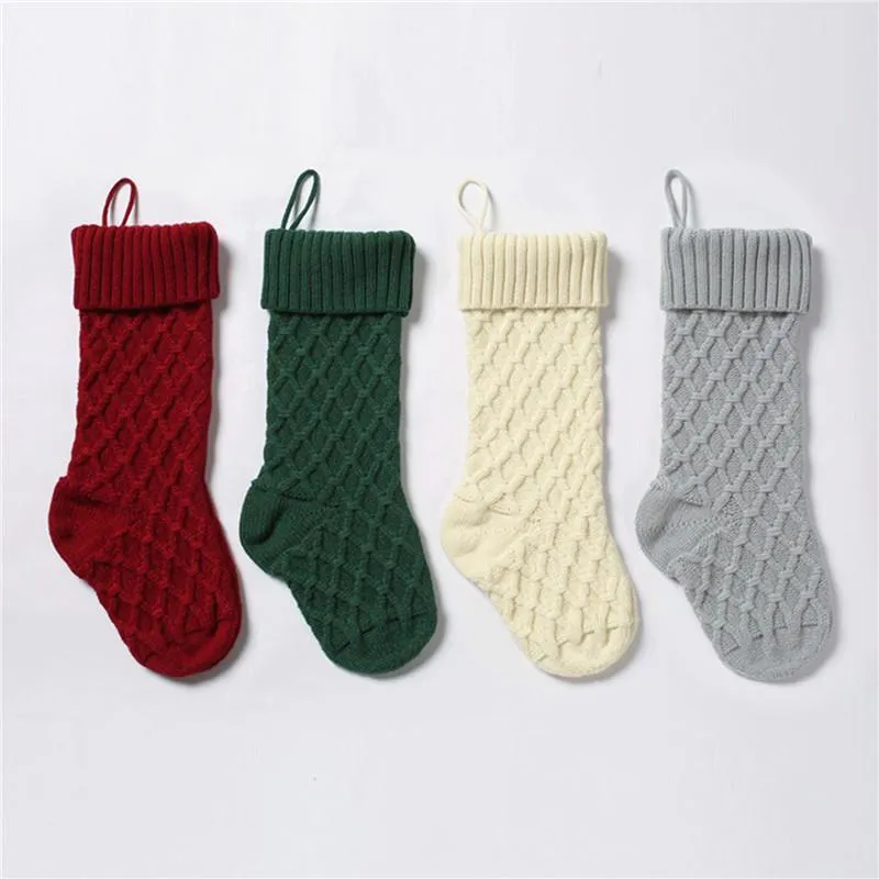 Christmas Socks 46cm 18 Inch Acrylic Gift Decoration Home Wall Decor Candy Bag Christmass Tree Socks