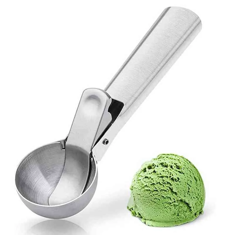 Portable Ice - Scoop Ice en acier inoxydable Boule de glace Maker Yogourt Ciscuit de pâte à viande de pâte à glace à pastèque Y220530