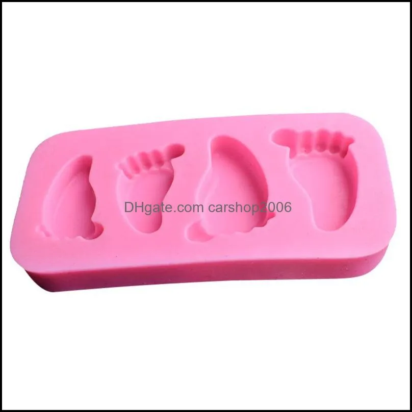 Footprint Silicone Mold DIY Sugar Cake Decorate Chocolates Desserts Molds Originality Baking Mould Kitchen Supplies Hot Sale 1 3xq F2