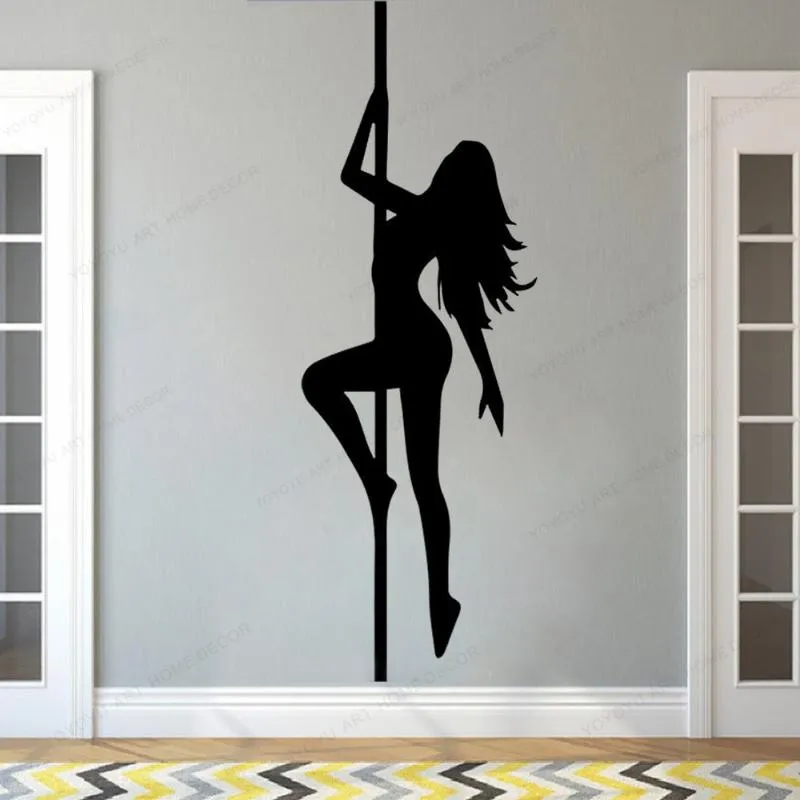 Adesivos de parede cabelos longos garotas retrato adesivo papéis de parede decalques sexy mulher arte mural hj67