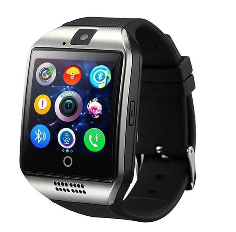 Q18 Watch Smart Watchs Bluetooth Smartwatch Owatch da polso con scheda SIM TF Slot / contapassi / anti-lost / per telefoni Android Apple