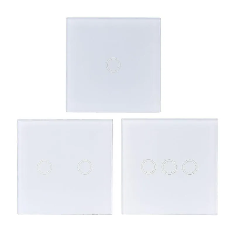 Switch 86 Type Wireless Glass Panel Remote Control Wall Touch RF Controller Sticker For Home Room LED Light Lamp SuppliesSwitch