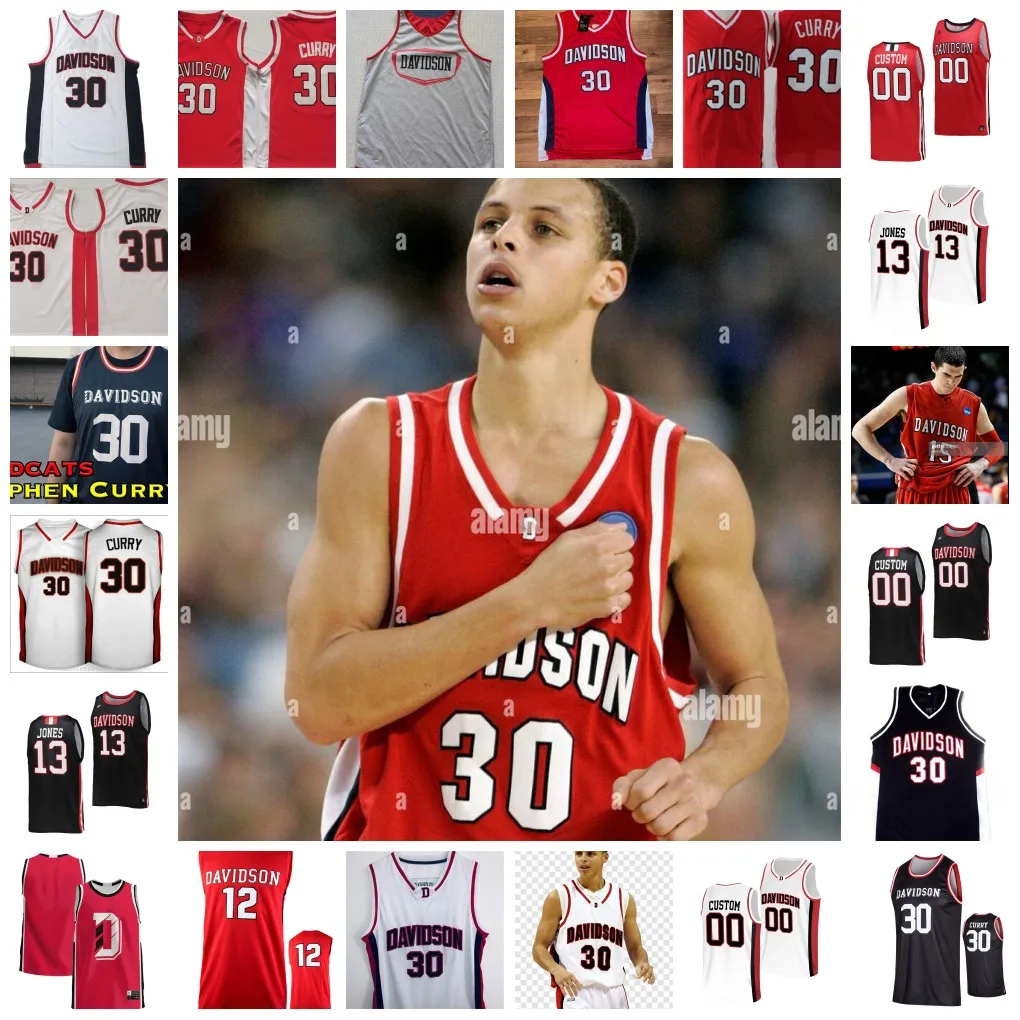 0 Curry Stephen Jerseys 2022 NCAA Custom Davidson Wildcats Basketball Jersey 2 Brandon Williams Foster Loyer Lee Hyun-jung Emory Lanier 3 Sam Mennenga Desmond Watson