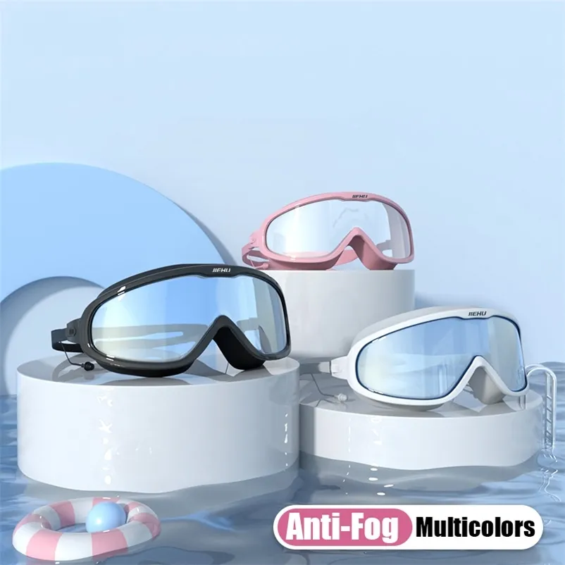 Hombres Mujeres Gafas de natación ópticas Adulto Anti-niebla Protección UV Gafas de natación Impermeable Silicona Miopía Gafas de natación 220702